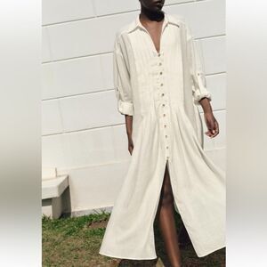 Zara pin tuck tunic dress